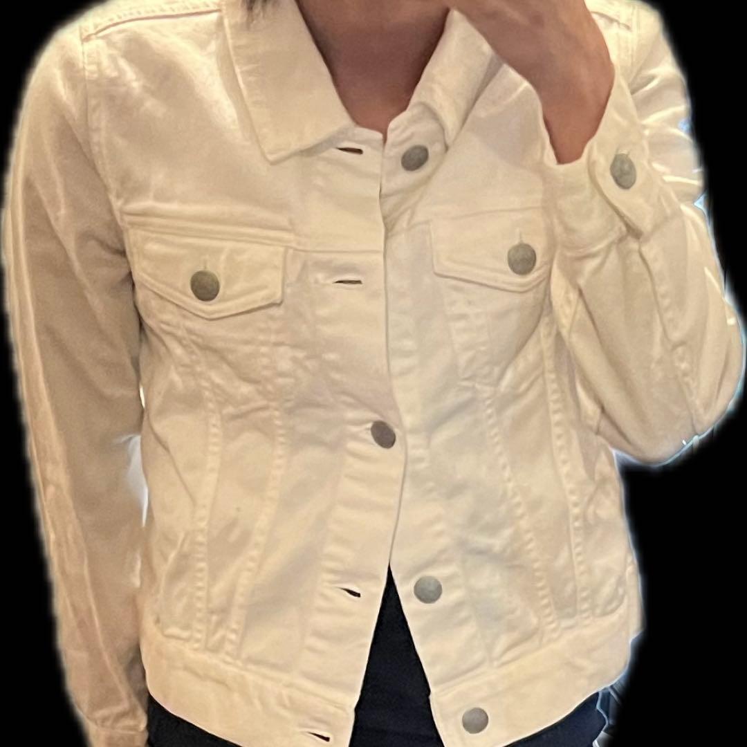 短丈白デニムジャケット　opium ダークウェア　vkei y2k 00s