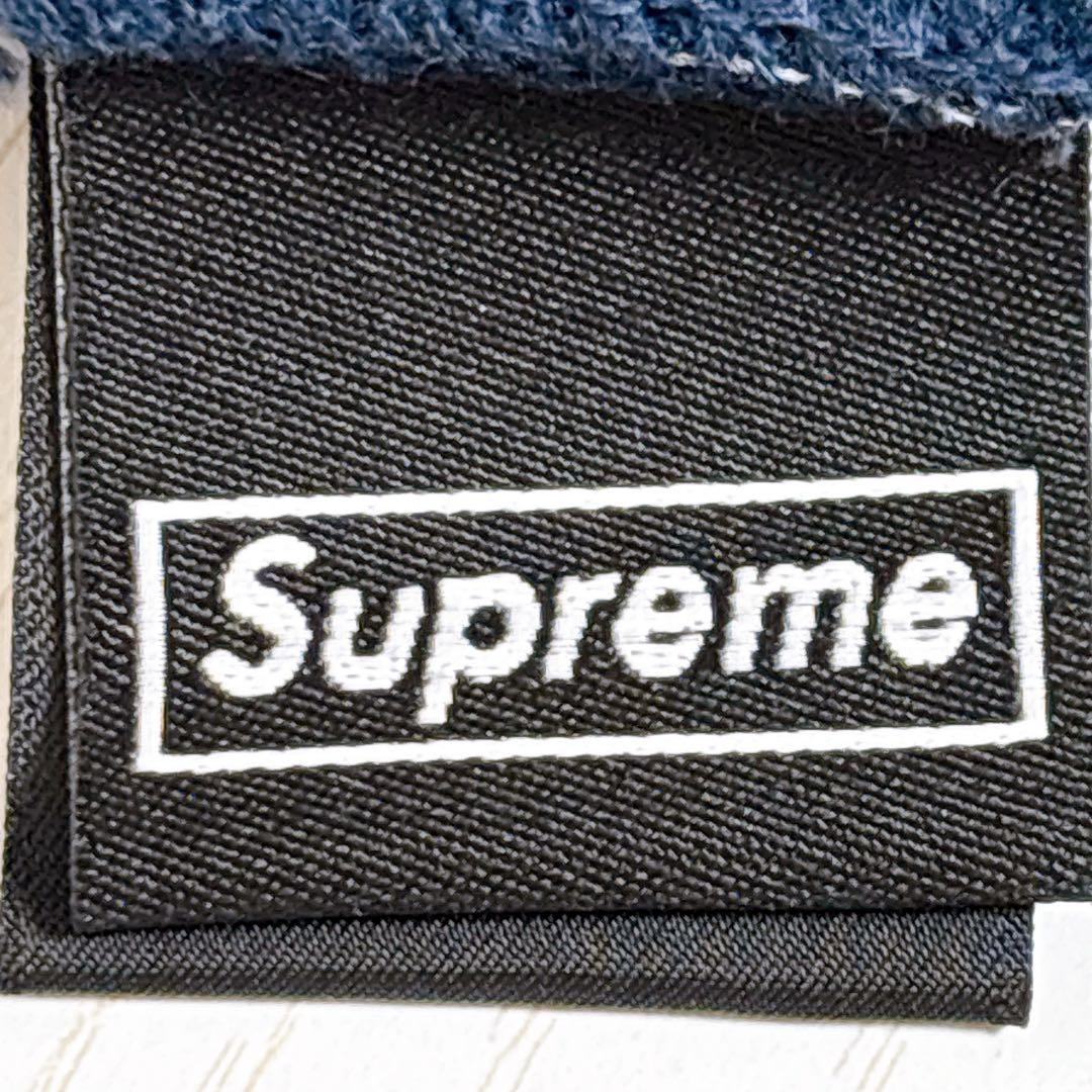 Supreme NEW ERA ニット帽　クロスBOXロゴ　ネイビー　紺