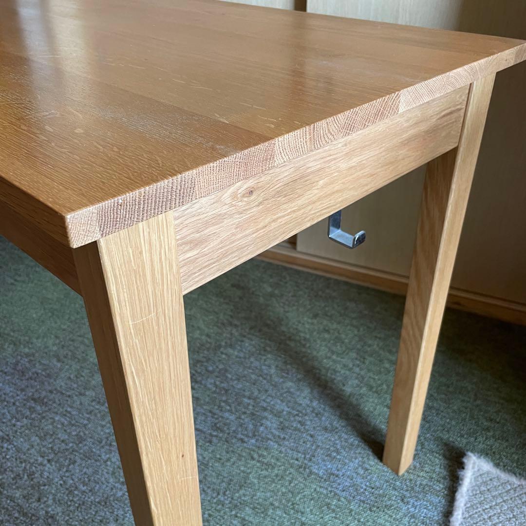無印良品 無垢材デスク（引出付）・オーク材（廃番品）