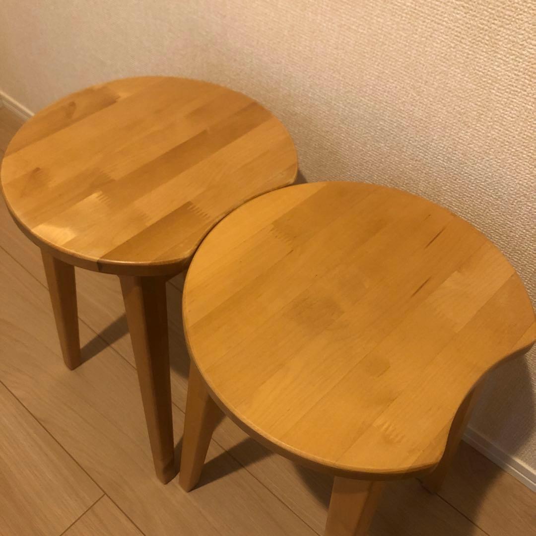 2脚セット　ベルメゾン　スツール　ナチュラル