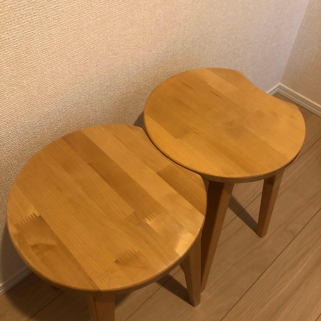 2脚セット　ベルメゾン　スツール　ナチュラル