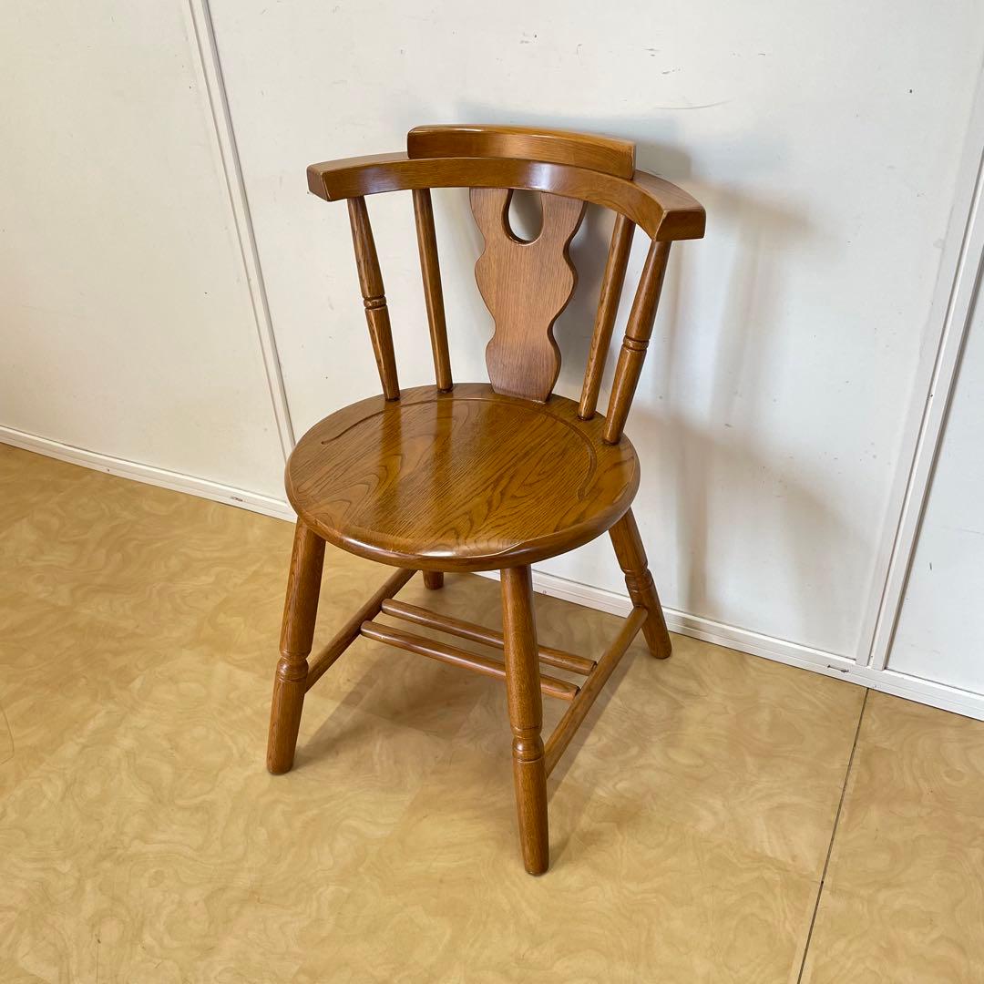 オーク材 チェア① 木製 セミアームチェア 椅子 イス 英国スタイル カントリー