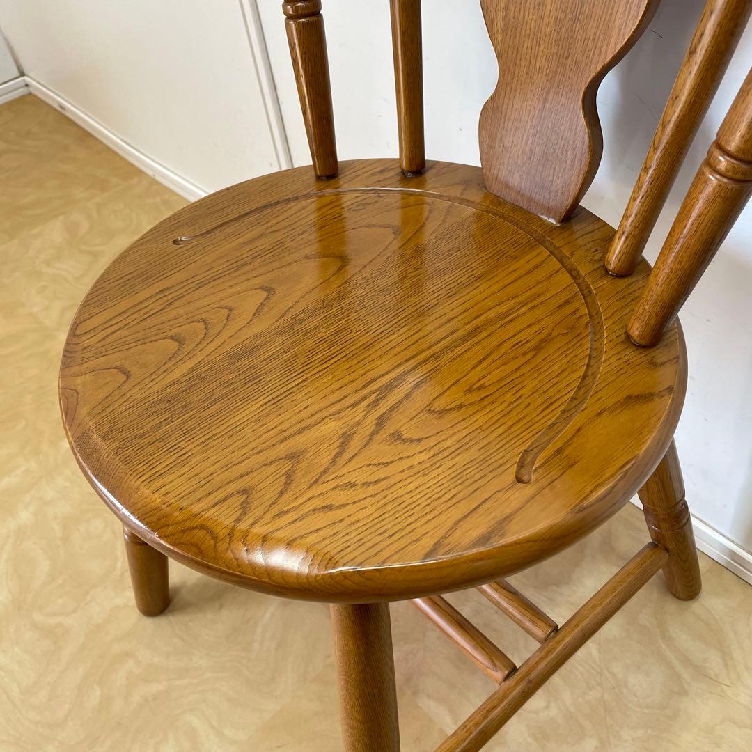 オーク材 チェア① 木製 セミアームチェア 椅子 イス 英国スタイル カントリー