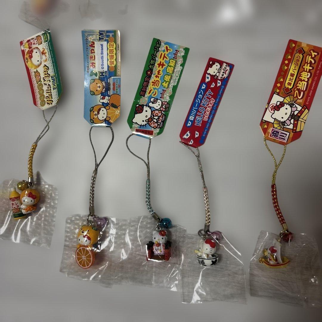 ご当地キティ 根付 ストラップ 広島 島根 鳥取 岡山 四国 まとめ売り