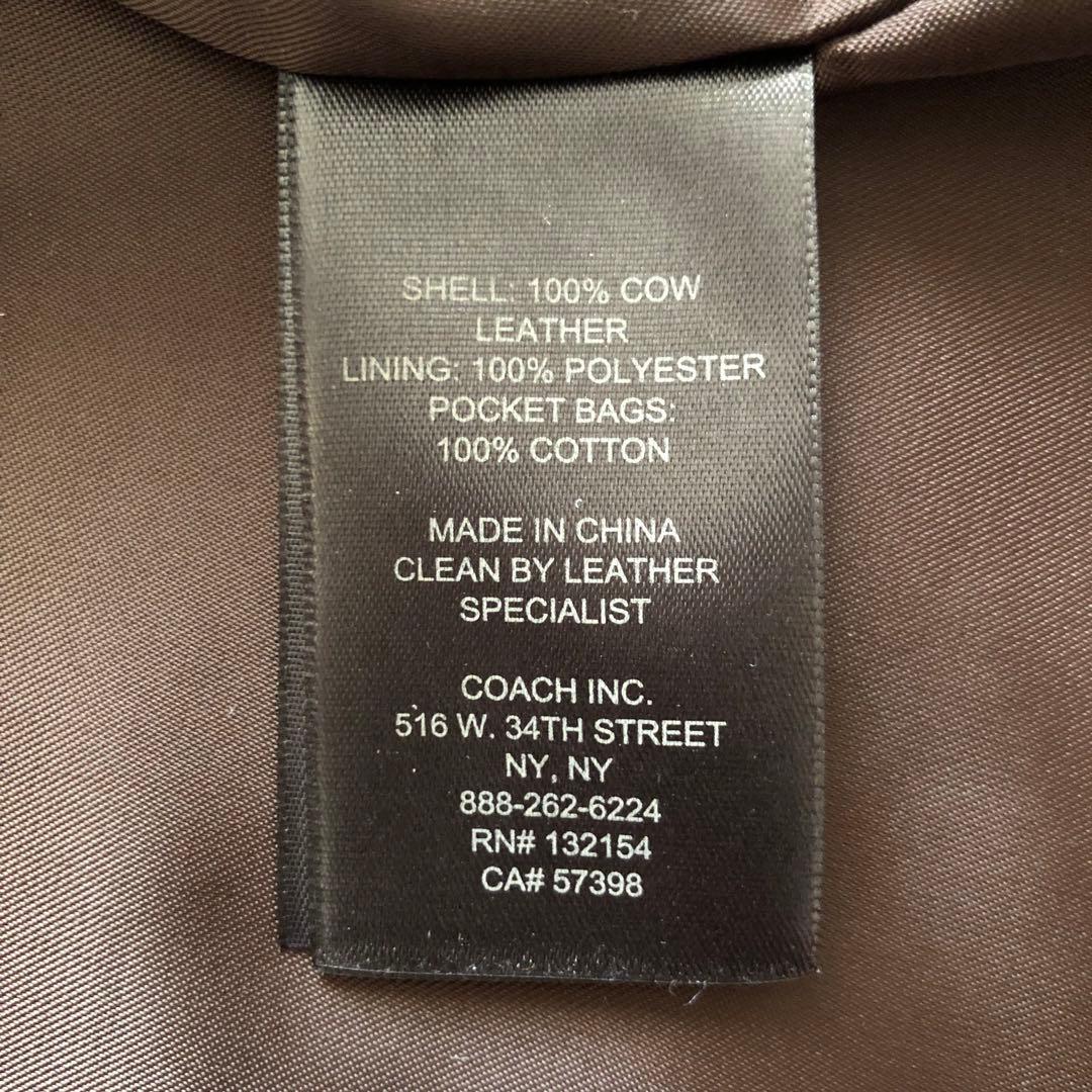 【良品】COACH コーチ レザージャケット キャメル シングル 牛革 XS