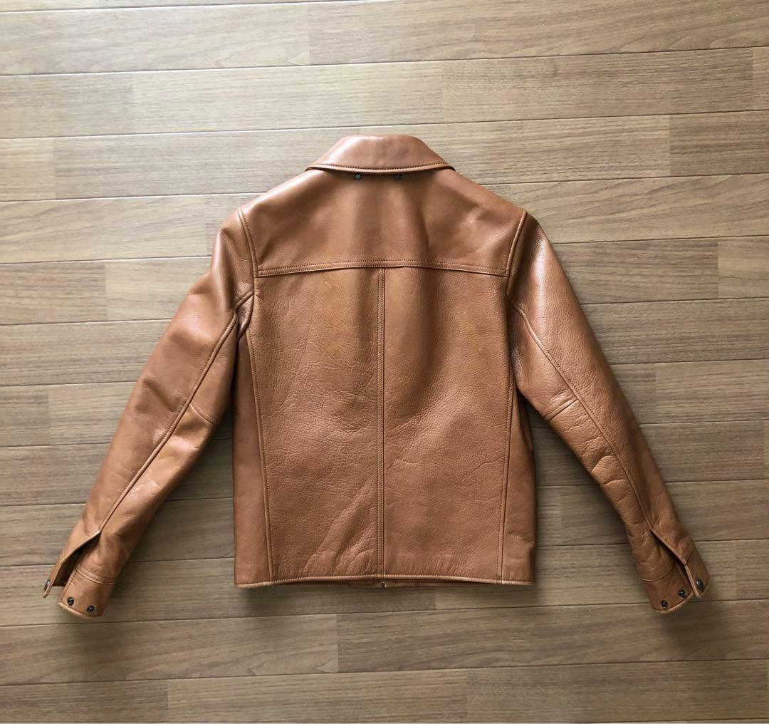 【良品】COACH コーチ レザージャケット キャメル シングル 牛革 XS