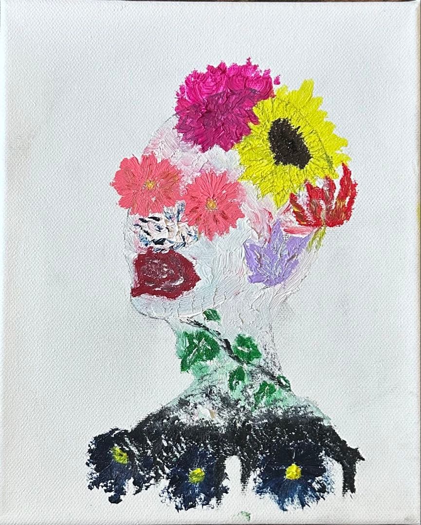 矢野眞 肉筆墨画 】 白衣観音