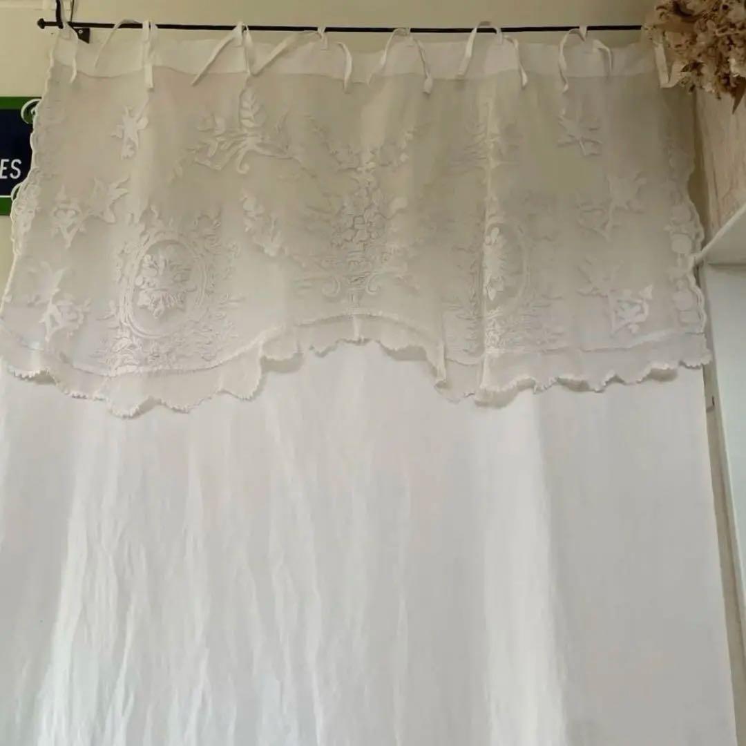 1920年代 フランスアンティーク アンティークレース リネン カーテン