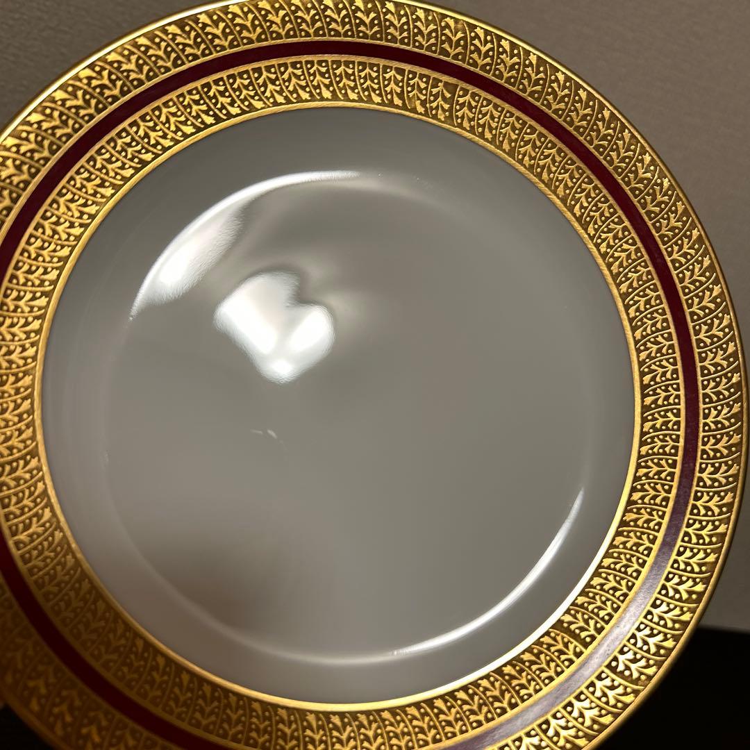 大倉陶園　金彩金蝕マロン　デザートプレート　19.5cm