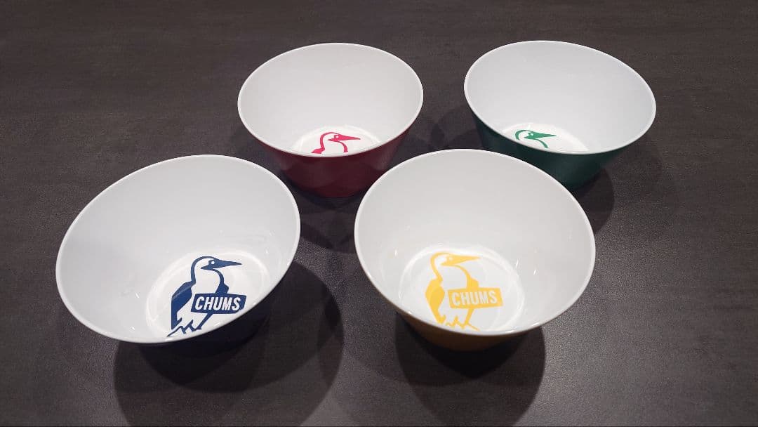 【廃盤】CHUMS メラミンディッシュ セット＋スプーン、フォーク