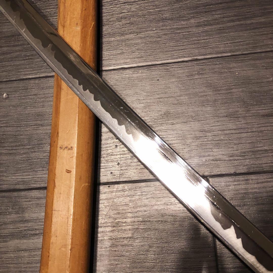 模造刀 白鞘 段平　居合刀 刃文 拵え