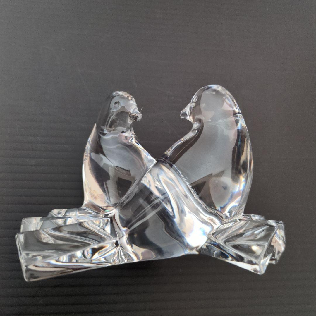 Baccarat バカラ 鳩 Loving Doves フィギュリン