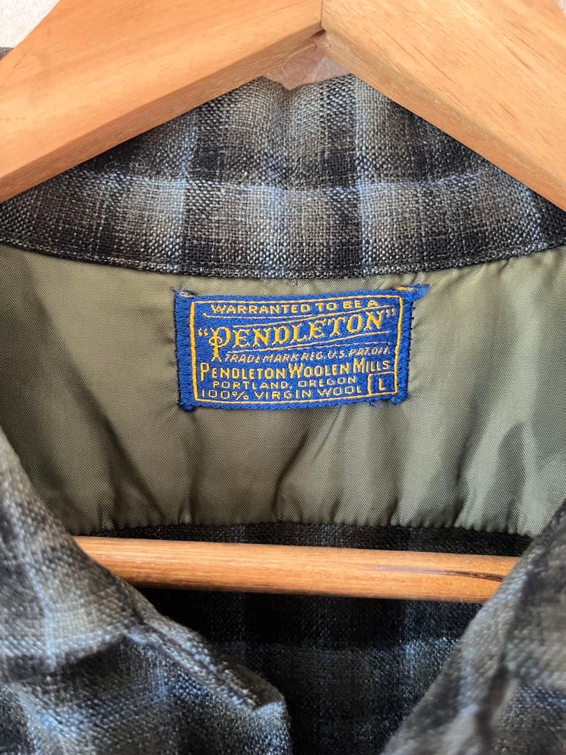 50s PENDLETON 開襟長袖シャツ 状態カラーサイズ◎