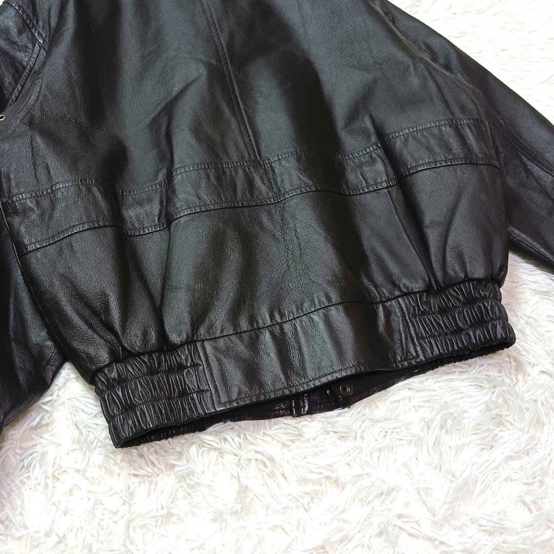 人気✨　フライトジャケット　g1　レザー　ブルゾン　短丈　ボア　豚革　茶色　M