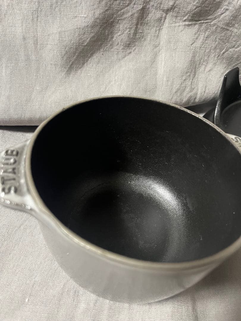 ストウブ　staub ミニ・チーズフォンデュセット グレー