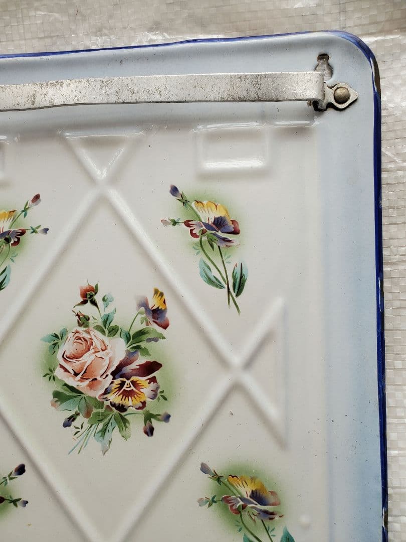 フランス　アンティーク　ホーロー　レードルラック