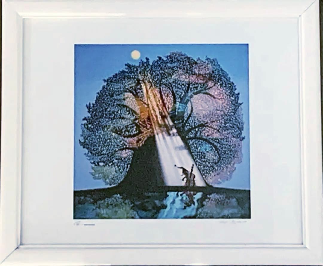 月光の響き 藤城清治 額縁付き 影絵 - メルカリ