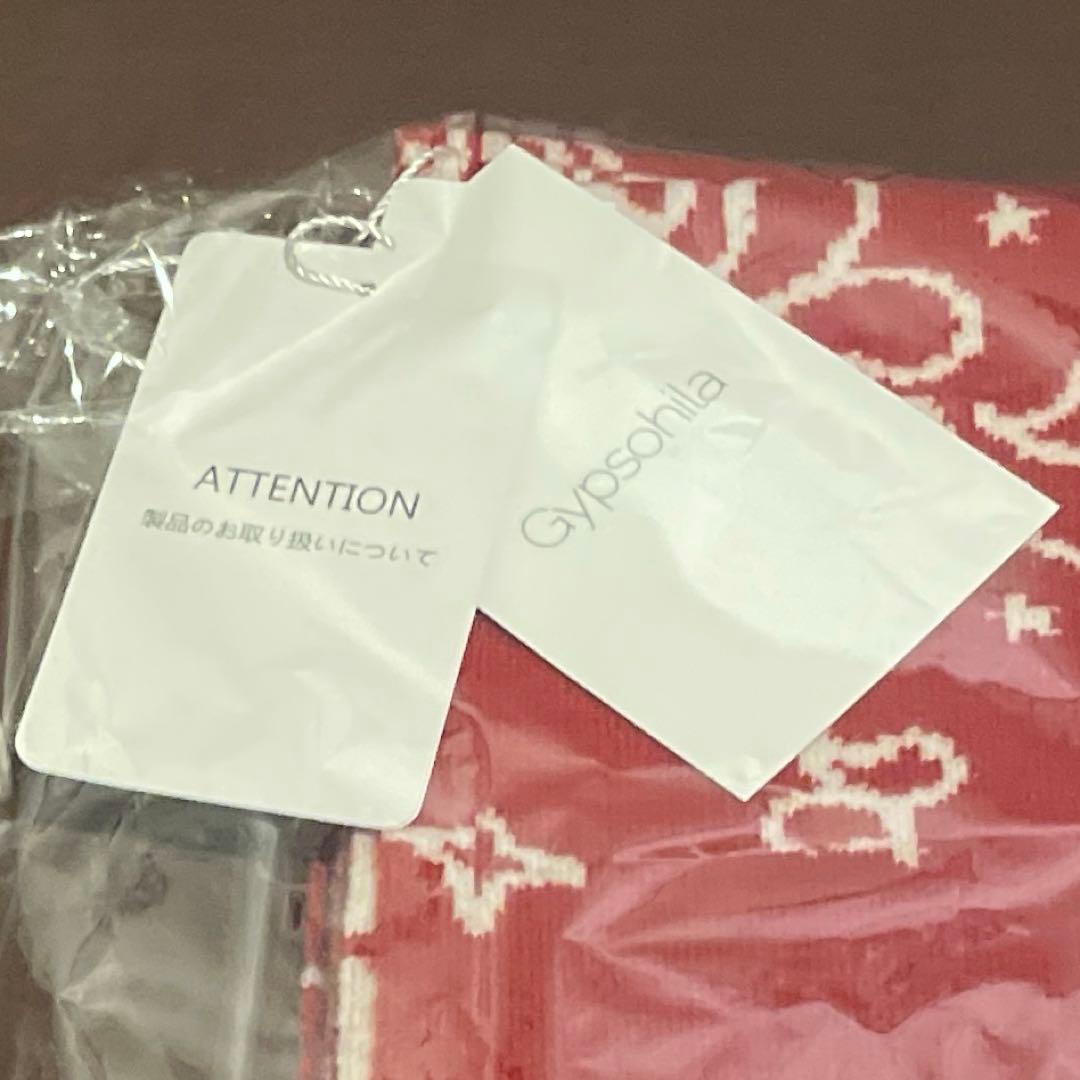 Gypsohila ペイズリーニットストール レッド　ジプソフィア