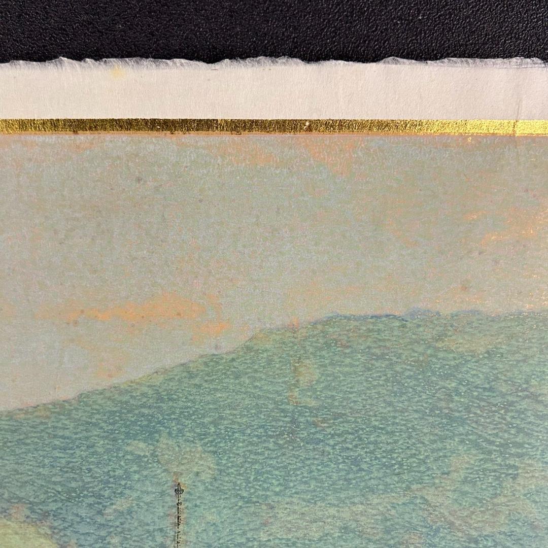 吉田善彦「大和四題より薬師寺立夏」木版画 落款入 発行証有 高見澤版 1990年