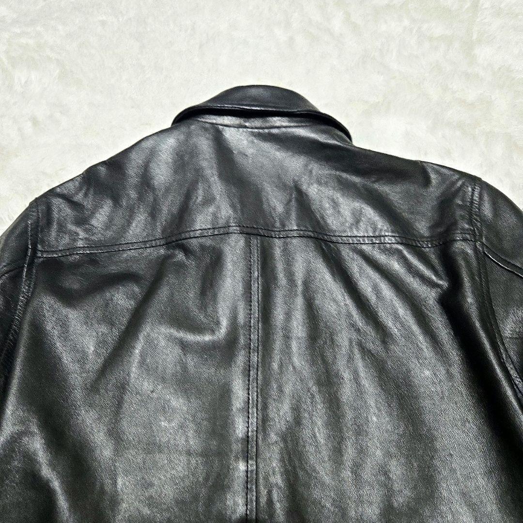 限定価格☆R.NEWBOLD 羊革 レザージャケット ラムレザー チェック　黒