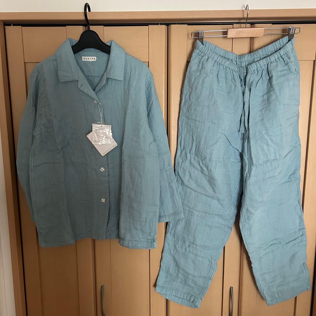 【新品タグ付】UCHINO マシュマロワッフルガーゼライト 快眠パジャマL 上下