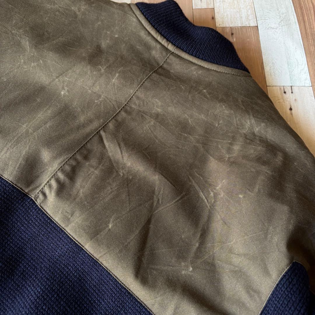 90s 00s FILSON オイルドコットン ヘンリーネック ニットセーター