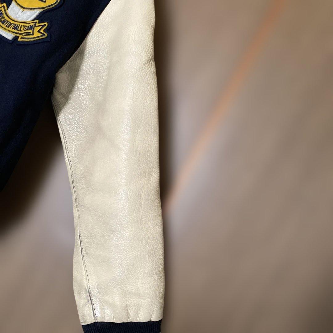 VAN JAC スタジアムジャンパー　 Lサイズ　ネイビー　袖皮