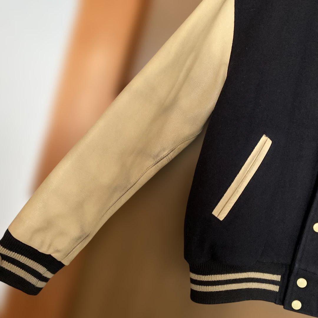 VAN JAC スタジアムジャンパー　 Lサイズ　ネイビー　袖皮