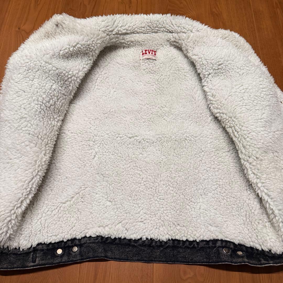 ブラック ◎ 90s リーバイス USA製 デニム ボアベスト 黒