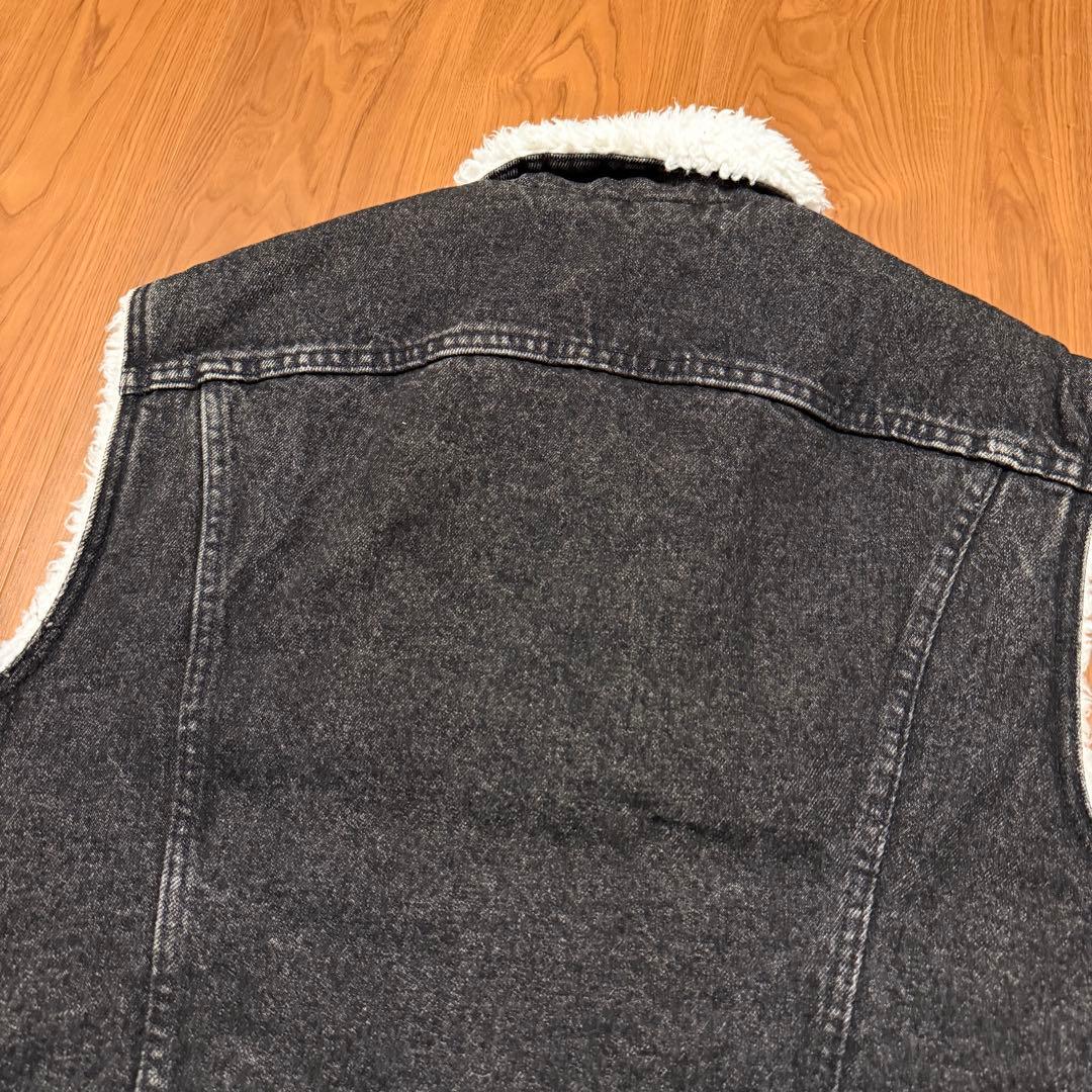 ブラック ◎ 90s リーバイス USA製 デニム ボアベスト 黒