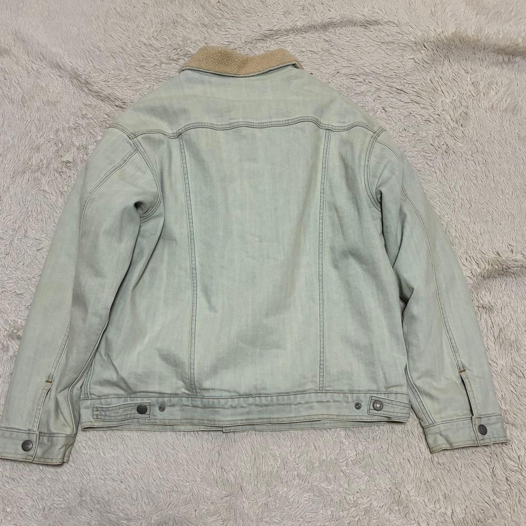 YANUK 美品 ユーズド加工 ボアブルゾン オーバーサイズ デニムジャケット