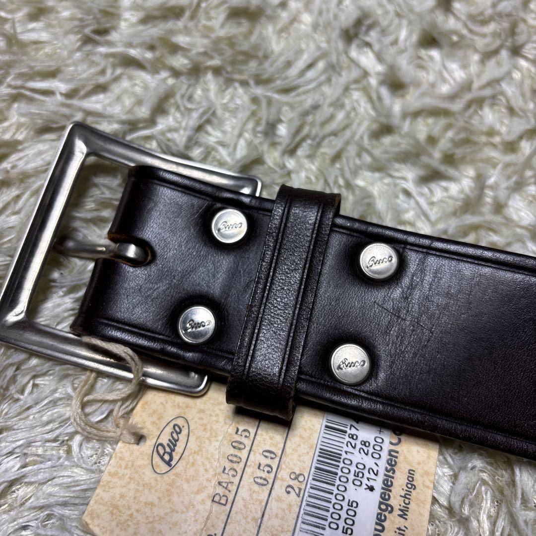 タグ付 リアルマッコイズ BUCO 本革レザー 太ベルト 28 ブラウン