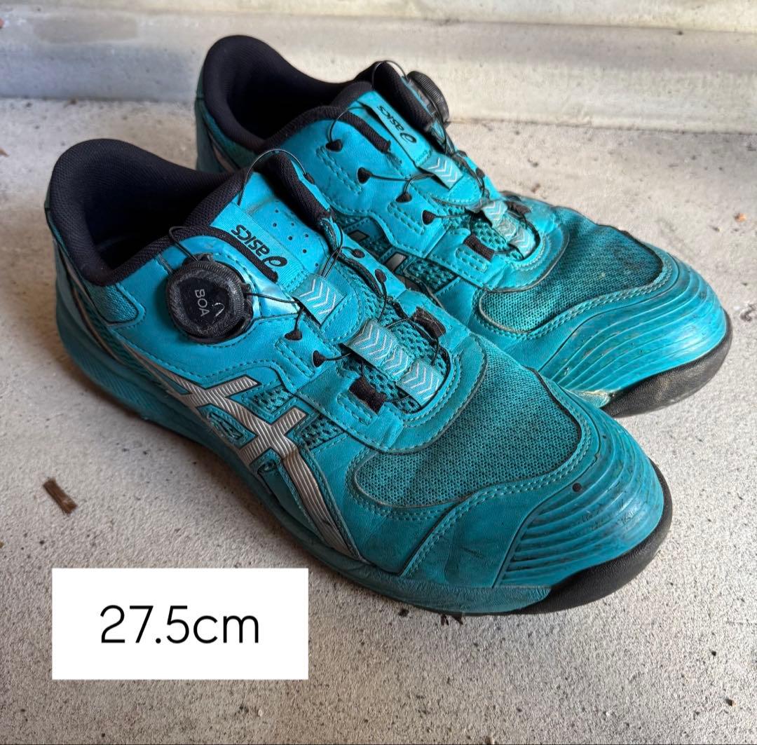 ASICS BOAシステム安全靴 27.5cm 青 - メルカリ