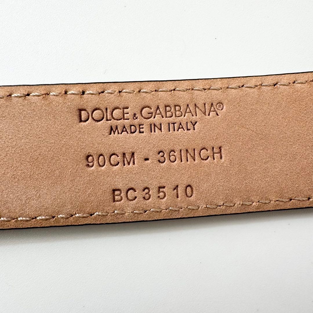 【極美品】ドルチェ&ガッバーナ ベルト ゴールドプレート メンズコレクション 黒