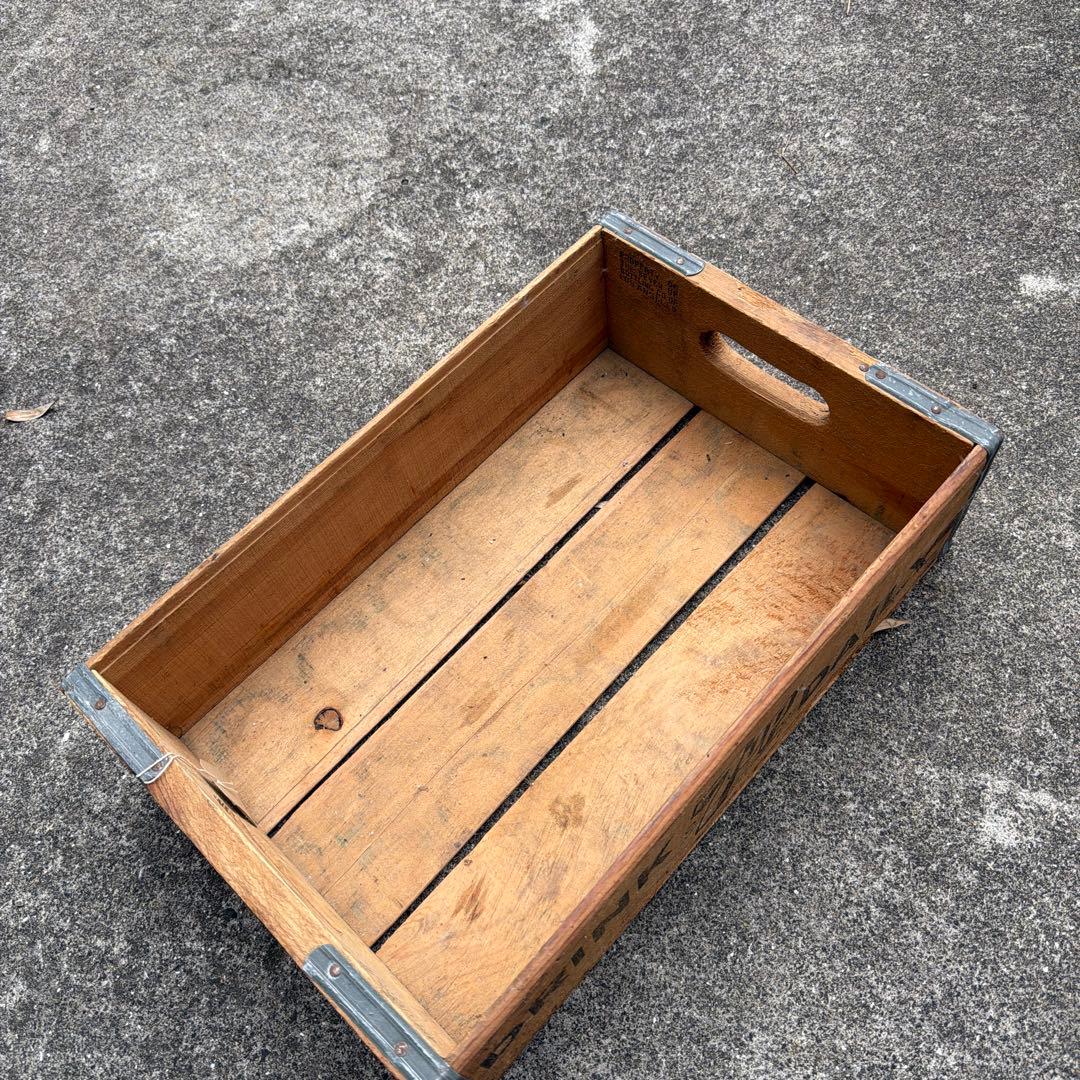 1971年製　70s 7UP ヴィンテージ　木製　ウッド　ボックス　コンテナ