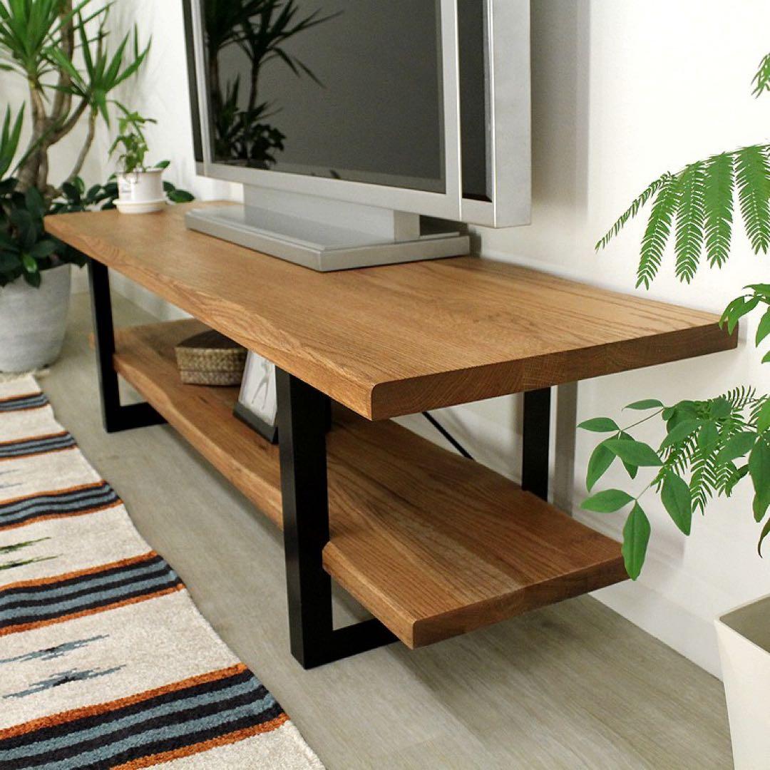 新品☆モダンなテレビボード テレビ台 オープンボード ローボード オーク無垢