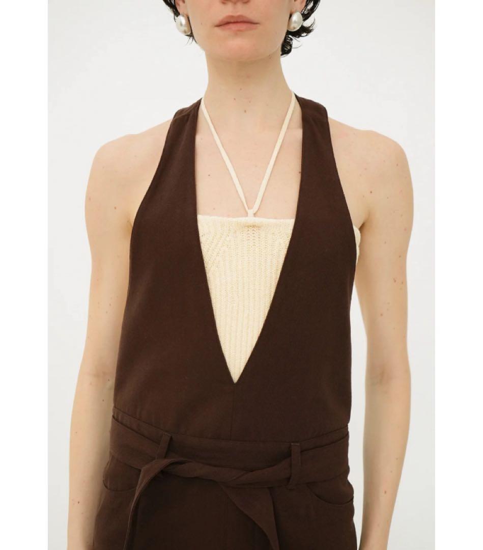 トップス clane HEATHER COTTON KNIT TUBETOP