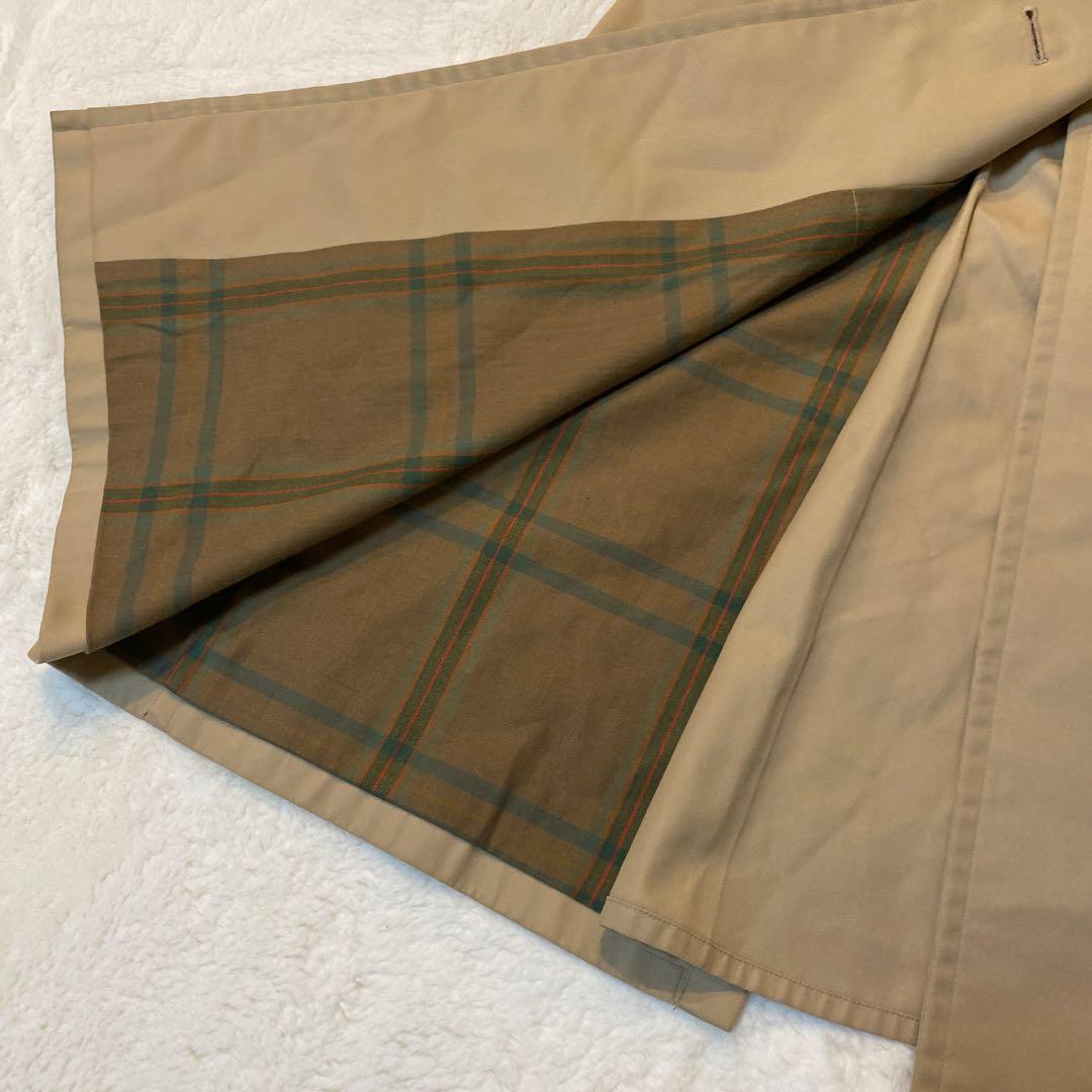 高級 英国製 バーバリー トレンチコート 裏ノバチェック ベージュ 白タグ