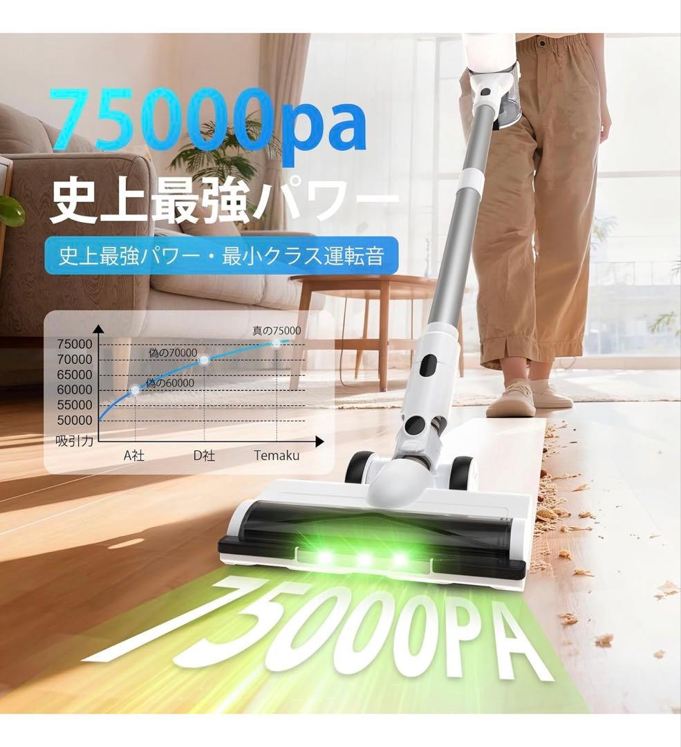 掃除機 コードレスa 【2026年先行発売！業界初除菌機能搭載・75Kpa