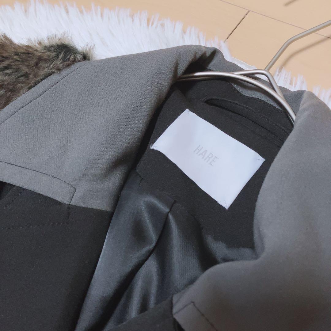 F*e様 HARE⭕️極美品　ファーベストハイショクコート　ロング　クリーニング