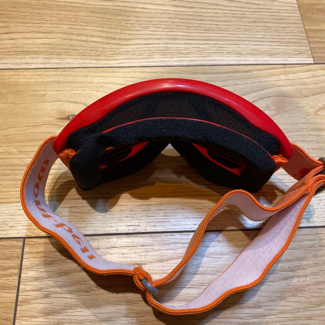 mont-bell モンベル スノーゴーグル 赤×オレンジ キッズ - メルカリ