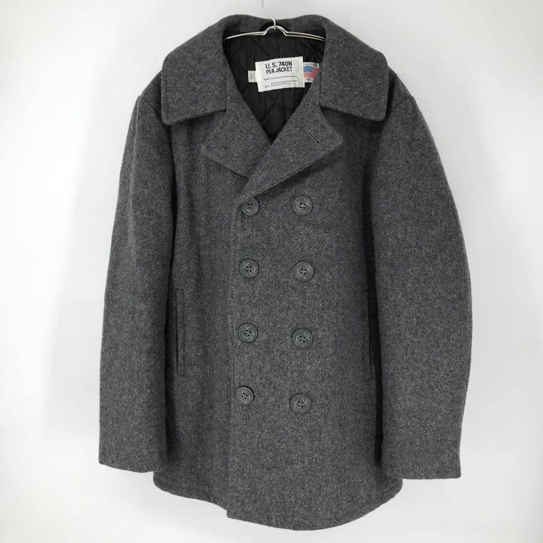 Schott ピーコート 42 グレー アメリカ製-新しいスタイル