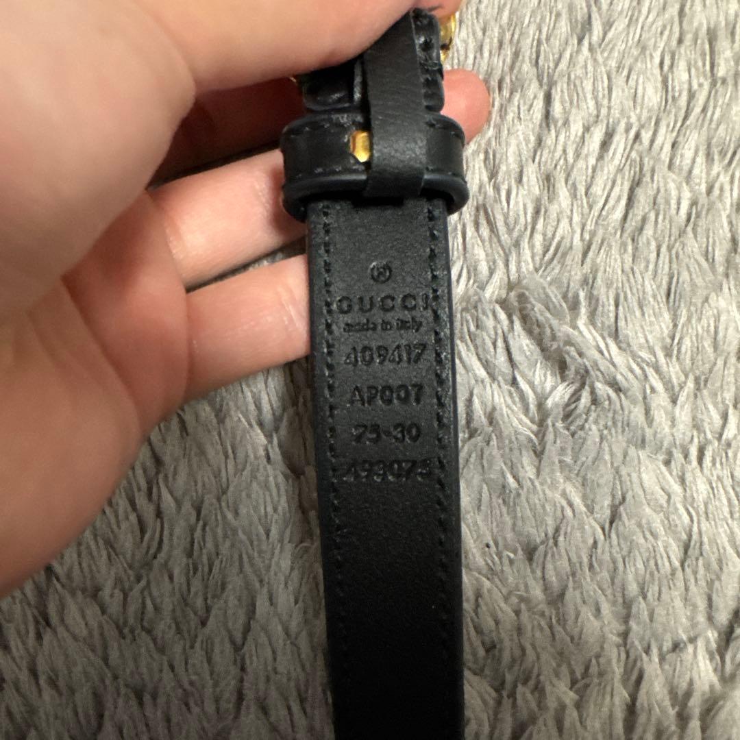 【値下げ】GUCCI ブラック GGロゴ ベルト 73-80cm