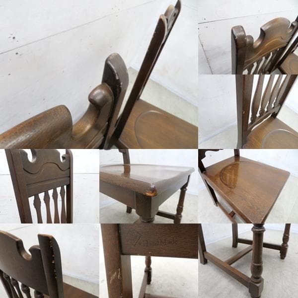 横浜■ノックオンウッド■コロニアル■ハイバックダイニングチェア■2脚セット■