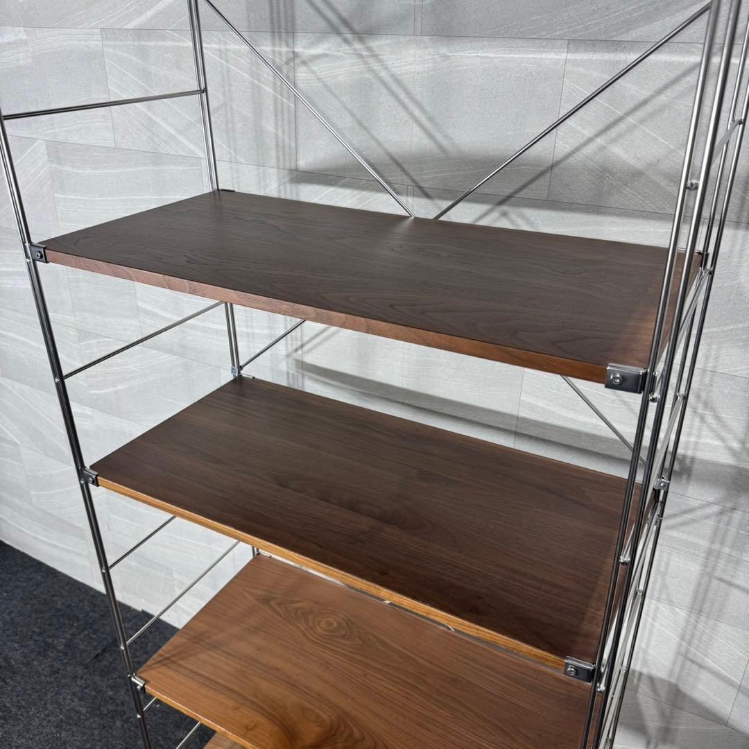 無印良品 ステンレスユニットシェルフ ウォールナット ワイド 大 d4154