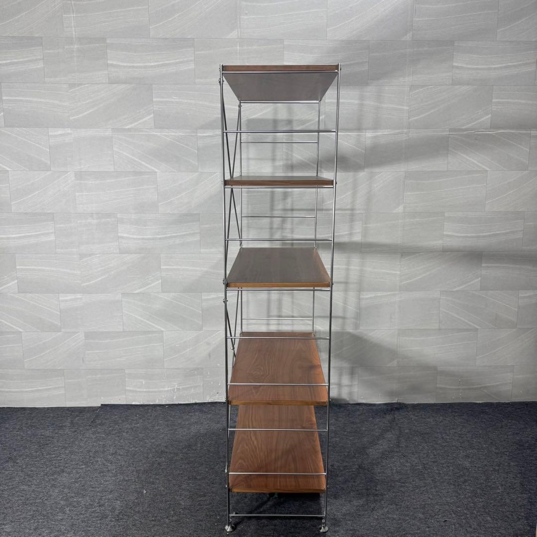 無印良品 ステンレスユニットシェルフ ウォールナット ワイド 大 d4154