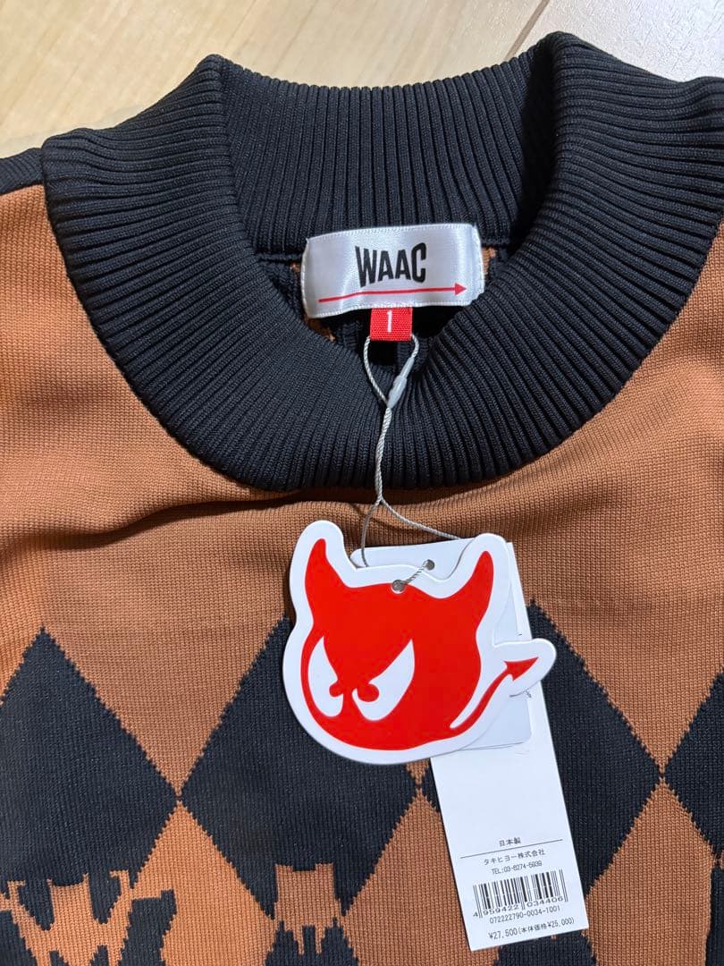 WAAC ダイヤモンドパターン セーター　新品未使用　サイズ1