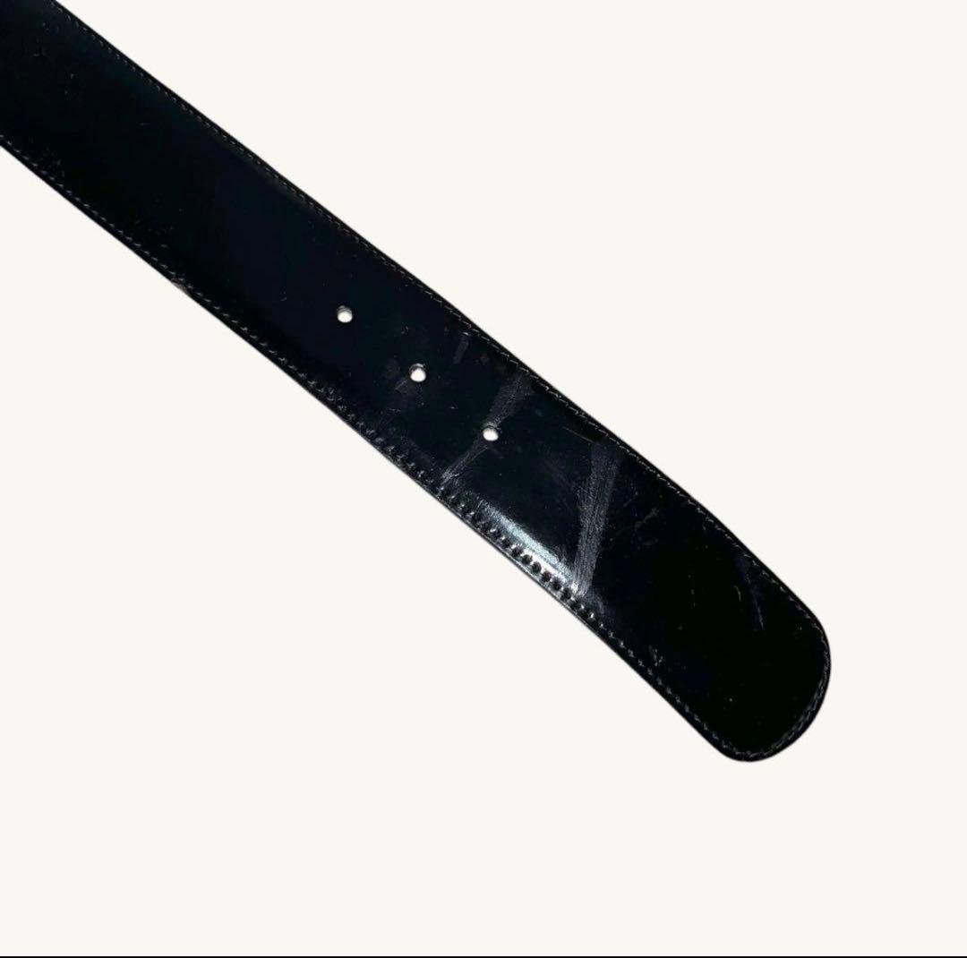 小物 90's VERSACE Medusa backle leather belt