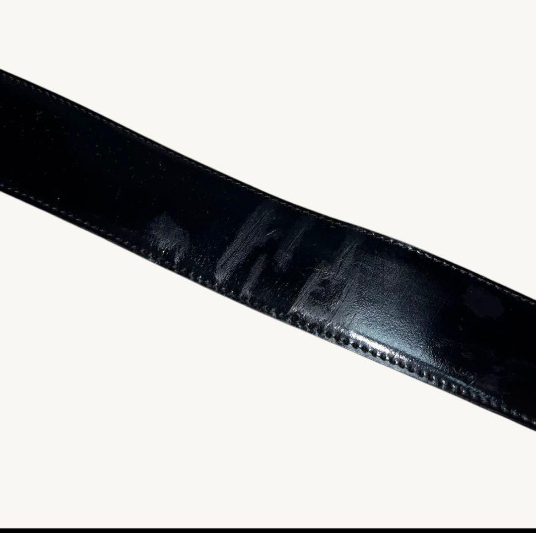 小物 90's VERSACE Medusa backle leather belt