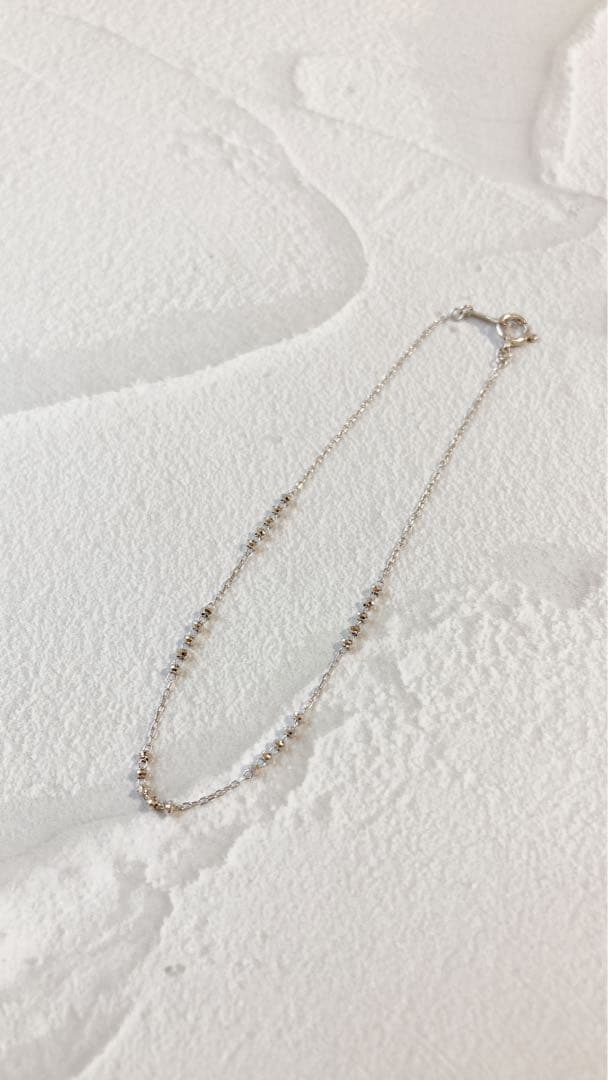 【ete】 k18WG グレイン ブレスレット